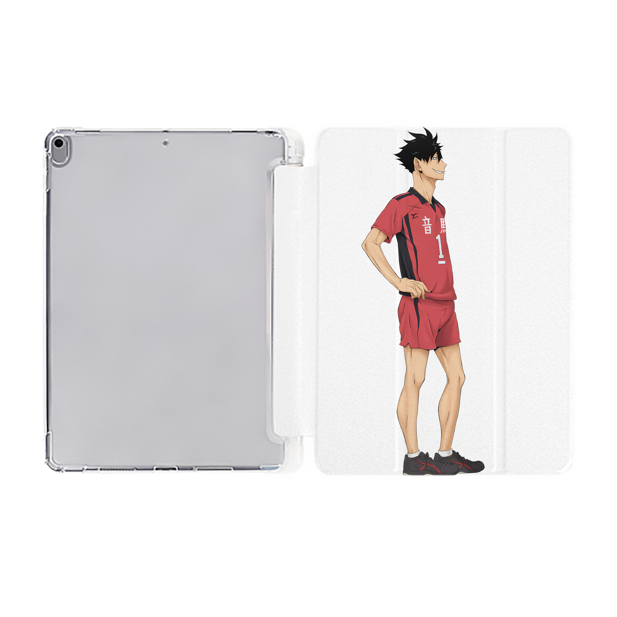 （画像用） ハイキュー!! Haikyu!! IPad ケース ペン収納付き 三つ折りスタンド PUレザー×シリコン 対応機種9.5/10.5/10.9インチ